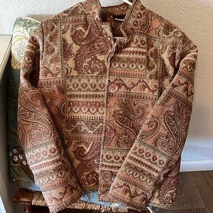 Style Rite of California size medium tapestry coat.